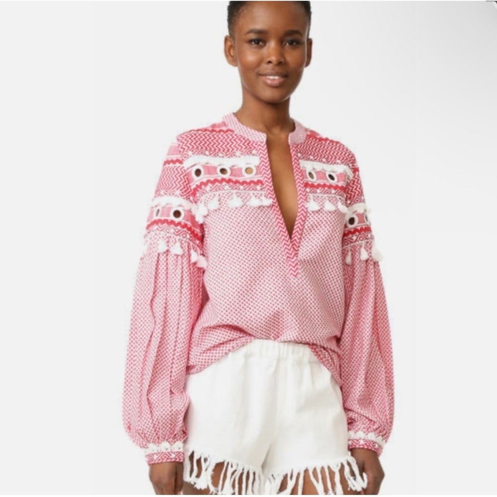 Dodo Bar Or Nathaniel Top in Red and White Size S